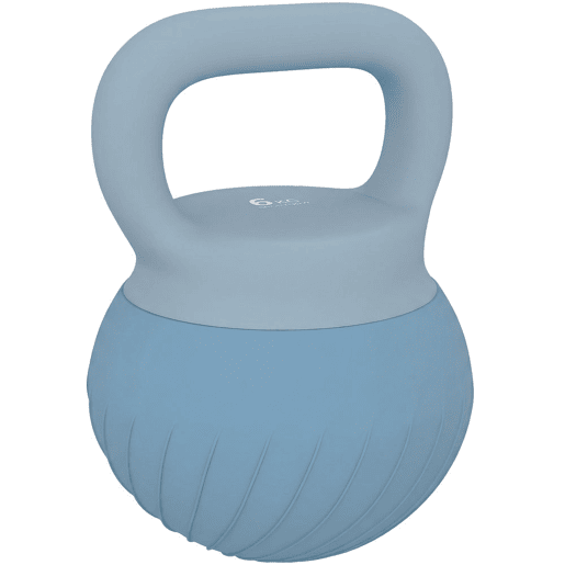 SPORTNOW Kettlebell 6 kg Peso Russo com Areia Metálica e Pega Antideslizante para Treino de Musculação em Casa ou Ginásio Azul Claro