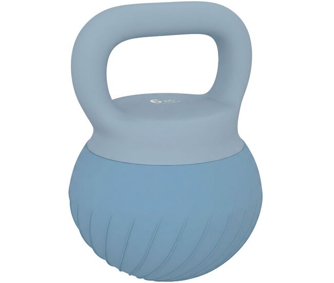 Sportnow pesa rusa 6 kg, soft kettlebell relleno de arena metálica y mango antideslizante, para entrenamiento culturismo en casa, gimnasio, azul claro