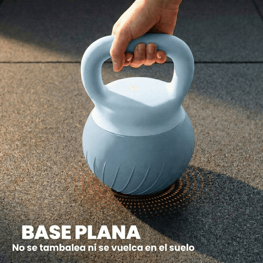 SPORTNOW Kettlebell 6 kg Peso Russo com Areia Metálica e Pega Antideslizante para Treino de Musculação em Casa ou Ginásio Azul Claro
