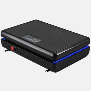 SPORTNOW Plataforma Vibratória 120 Velocidades, 5 Programas Plataforma de Vibração Muscular 200W com 2 Bandas Elásticas Ecrã LED, Luz Controlo Remoto Suporta 120 kg 48x32x13 cm Preto