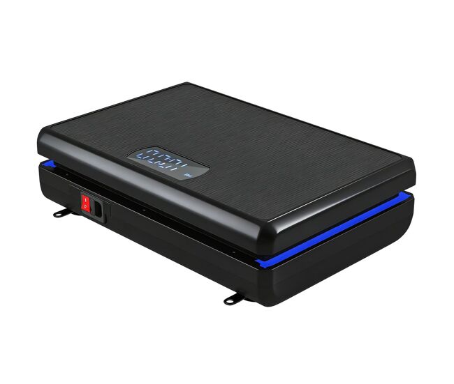 Sportnow plataforma vibratoria, 120 velocidades, 5 programas, plataforma vibración muscular 200w con 2 bandas elásticas, pantalla led, luz, mando a distancia, carga 120 kg para hacer ejercicio en casa