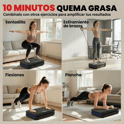 SPORTNOW Plataforma Vibratória 120 Velocidades, 5 Programas Plataforma de Vibração Muscular 200W com 2 Bandas Elásticas Ecrã LED, Luz Controlo Remoto Suporta 120 kg 48x32x13 cm Preto