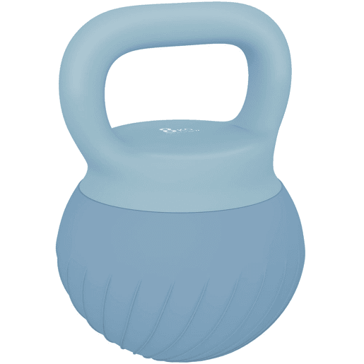 SPORTNOW Kettlebell 8 kg Recheado com Areia Metálica e Cabo Antideslizante para Treino em Casa e Ginásio Azul Claro
