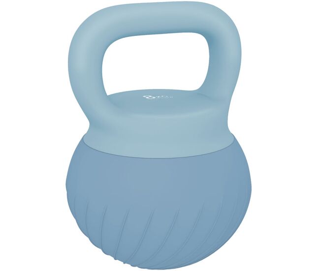 Sportnow pesa rusa 8 kg, soft kettlebell relleno de arena metálica y mango antideslizante, para entrenamiento culturismo en casa, gimnasio, azul claro