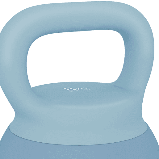 SPORTNOW Kettlebell 8 kg Recheado com Areia Metálica e Cabo Antideslizante para Treino em Casa e Ginásio Azul Claro