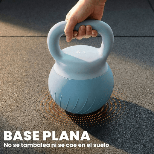 SPORTNOW Kettlebell 8 kg Recheado com Areia Metálica e Cabo Antideslizante para Treino em Casa e Ginásio Azul Claro