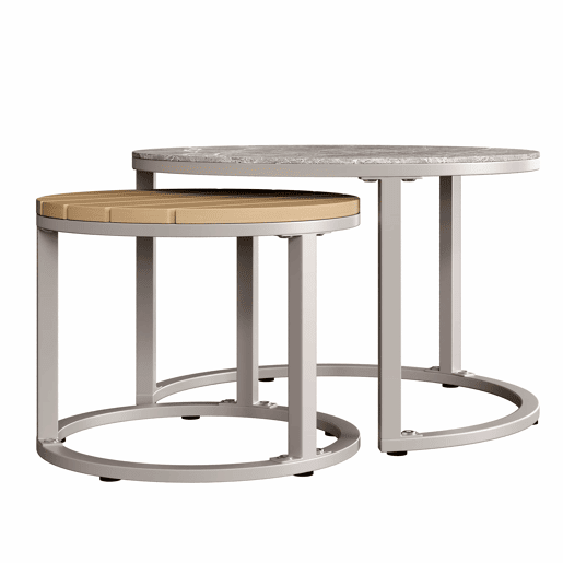 Conjunto de jardim para 6-7 pessoas - sofá de canto, estrutura em ferro galvanizado, almofadas incluídas - bege