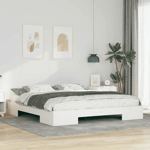 Estrutura da Cama de casal simple Branco 200 x 200 cm