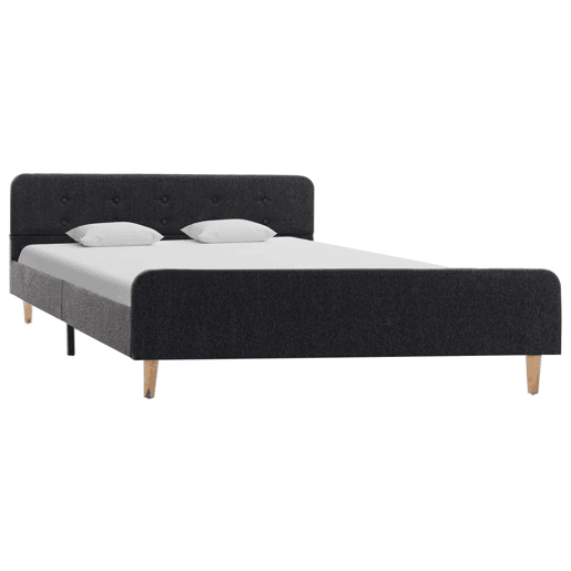 Estrutura De Cama De Casal Moderno - 160x200 cm serapilheira cinzento-escuro
