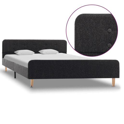 Estrutura De Cama De Casal Moderno - 160x200 cm serapilheira cinzento-escuro