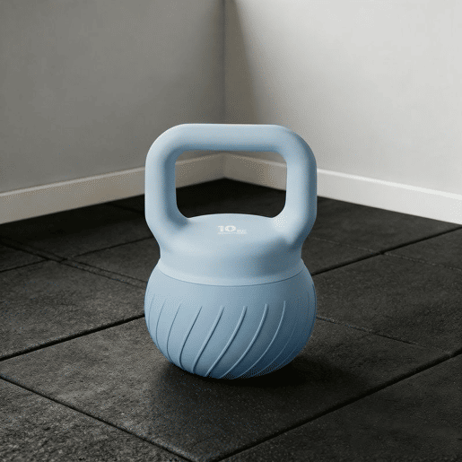 SPORTNOW Kettlebell 10 kg Peso Russo com Areia Metálica e Pega Antiderrapante para Treino de Culturismo em Casa ou Ginásio Azul Claro