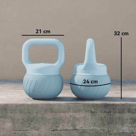 SPORTNOW Kettlebell 10 kg Peso Russo com Areia Metálica e Pega Antiderrapante para Treino de Culturismo em Casa ou Ginásio Azul Claro