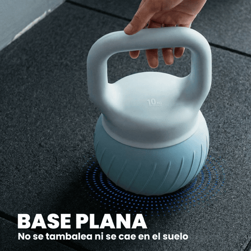 SPORTNOW Kettlebell 10 kg Peso Russo com Areia Metálica e Pega Antiderrapante para Treino de Culturismo em Casa ou Ginásio Azul Claro