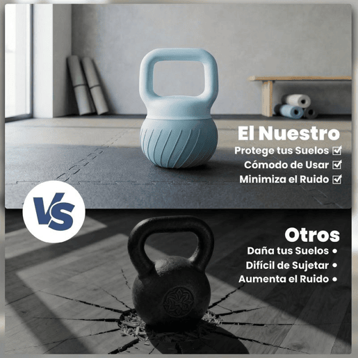 SPORTNOW Kettlebell 10 kg Peso Russo com Areia Metálica e Pega Antiderrapante para Treino de Culturismo em Casa ou Ginásio Azul Claro