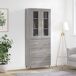 Aparador alto - Mueble de almacenamiento Aparador alto - Mueble de almacenamiento Roble/ Gris