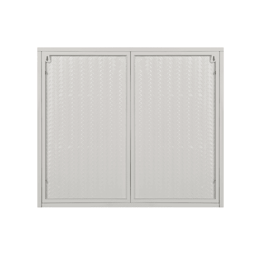 Armário de parede 70 cm - 2 portas com 3 níveis de arrumação e design trançado - Branco