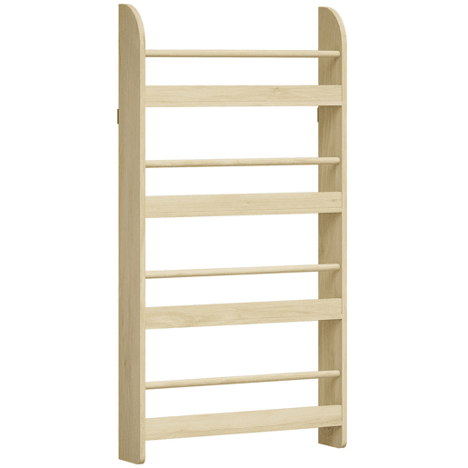 HOMCOM Estante de Parede com 4 Prateleiras para Livros Infantil para Casa e Escritório, Suporta até 30 kg, 59x12x113 cm Madeira