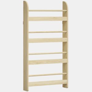 HOMCOM Estante de Parede com 4 Prateleiras para Livros Infantil para Casa e Escritório, Suporta até 30 kg, 59x12x113 cm Madeira