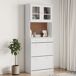 Aparador alto - Mueble de almacenamiento 77 Aparador alto - Mueble de almacenamiento 77 Blanco