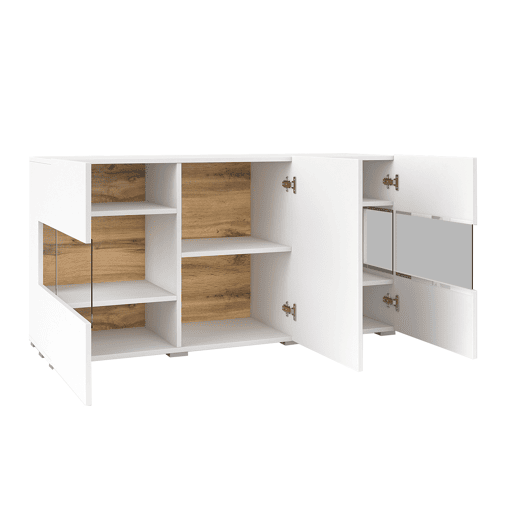 Aparador Glora Branco com 3 portas