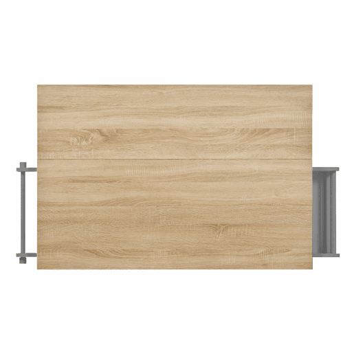 Ilha de cozinha 131x40 cm - com rodas, área de jantar extensível, gavetas e caixote do lixo - Preto