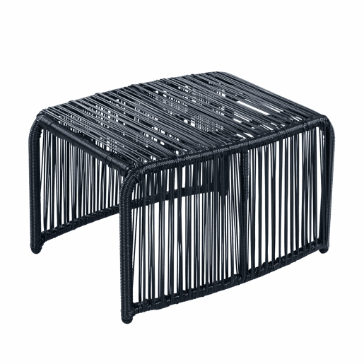 Conjunto de móveis de jardim de 5 peças - estrutura de ferro e rattan PE, com mesa, 2 cadeiras, 2 bancos, almofadas e tampo de vidro, resistente às intempéries - Preto e Cinza