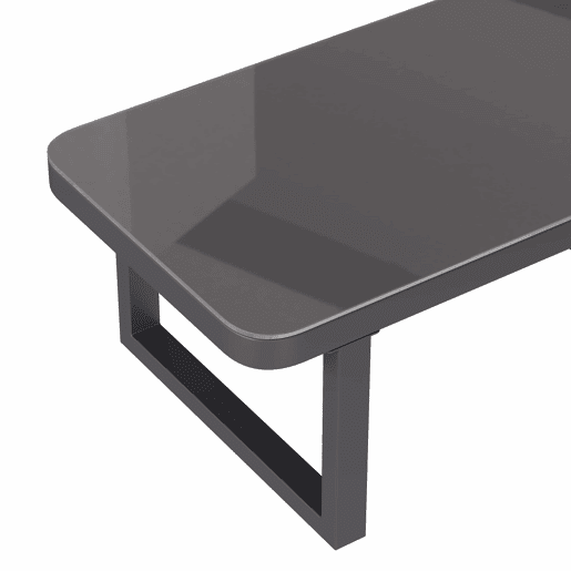 Conjunto de jardim para 6 pessoas - sofá de canto com encosto e braços trançados, estrutura em aço galvanizado, inclui mesa de centro - cinzento