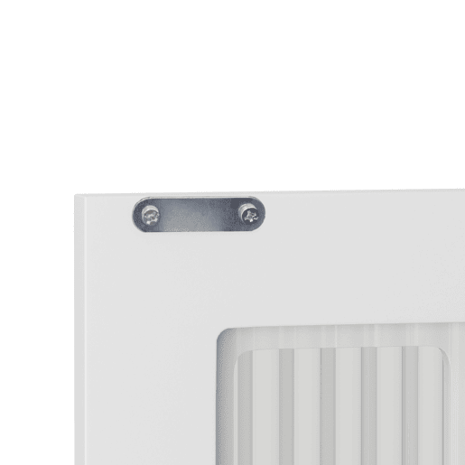 Armário de parede para casa de banho - 3 portas com arrumação aberta e fechada, porta de vidro e barra para toalhas - Branco