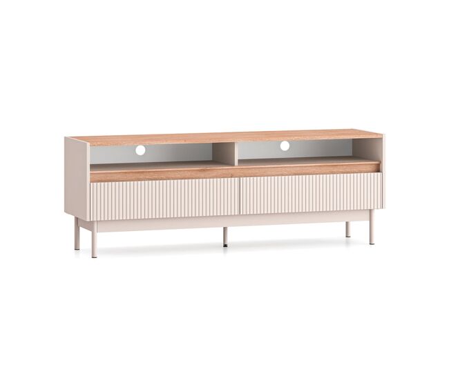 Mueble TV 2 cajones 154 cm Connie Cachemira y Madera