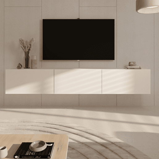 Móvel TV mural 3 portas 160 cm Idao Branco