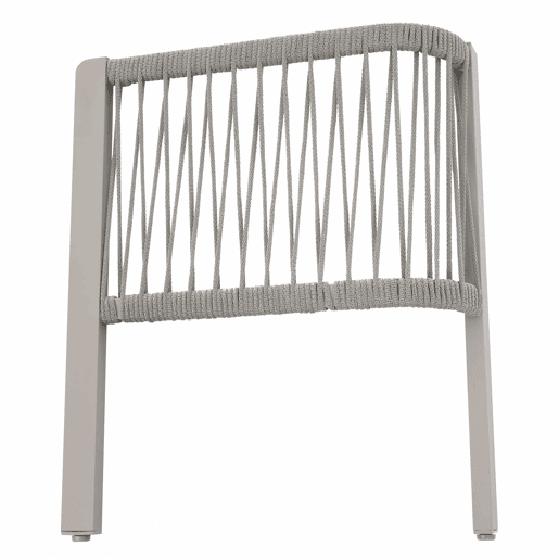 Conjunto de mobiliário de jardim para 6 pessoas - Conjunto de canto, estrutura em aço galvanizado, mesa em vidro, trançado em corda Teslin, inclui mesa, banco, cadeiras e sofá - Cor cáqui