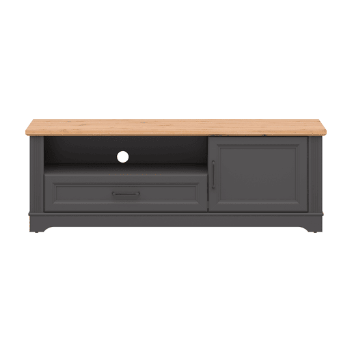 Móvel TV 1 porta 1 gaveta 150 cm Charlie Cinzento Antracite