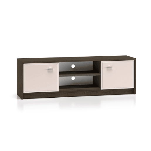 Kaius Suporte de TV de 2 portas em caxemira e madeira escura 160 cm