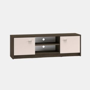 Kaius Suporte de TV de 2 portas em caxemira e madeira escura 160 cm