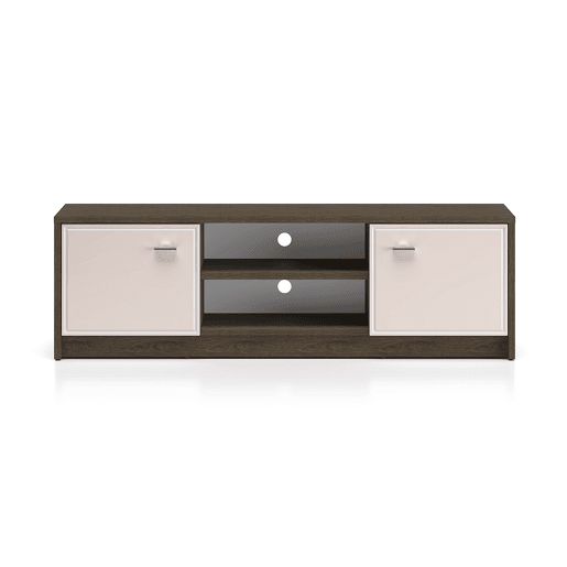 Kaius Suporte de TV de 2 portas em caxemira e madeira escura 160 cm
