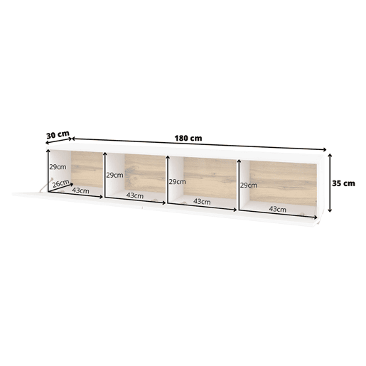 Suporte para TV Glora branco com 2 portas 180 cm
