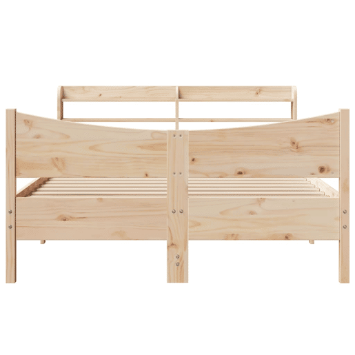 Estrutura De Cama De Casal c cabeceira - 150x200 cm pinho maciço