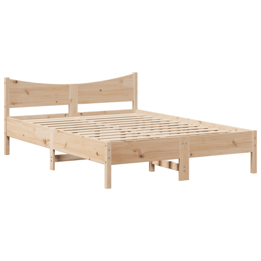 Estrutura De Cama De Casal c cabeceira - 150x200 cm pinho maciço
