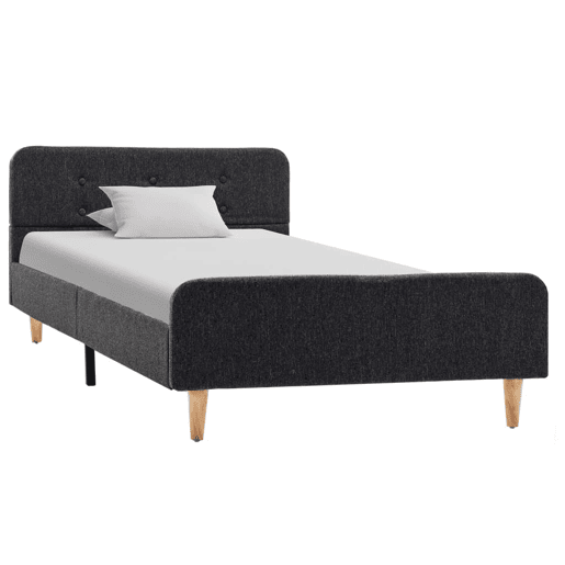 Estrutura de cama de solteiro moderno, 90x200 cm serapilheira cinzento-escuro