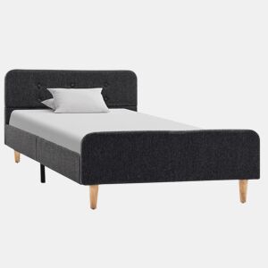 Estrutura de cama de solteiro moderno, 90x200 cm serapilheira cinzento-escuro