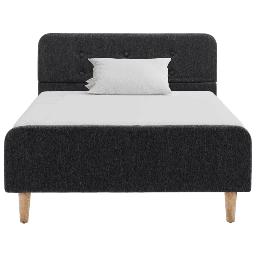 Estrutura de cama de solteiro moderno, 90x200 cm serapilheira cinzento-escuro