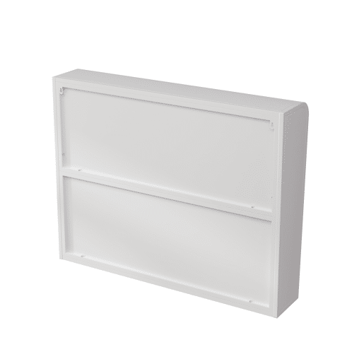 Armário de parede com portas de vidro 3 portas - arqueado, montado na parede - branco