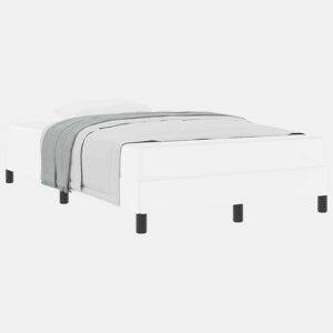 Estrutura da Cama de casal moderno com colchão Branco Puro 120 x 190 cm tecido