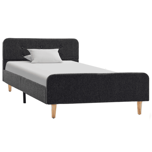 Estrutura de cama de solteiro moderno, 100x200 cm serapilheira cinzento-escuro