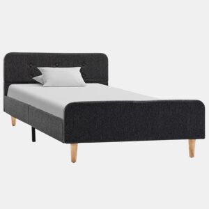 Estrutura de cama de solteiro moderno, 100x200 cm serapilheira cinzento-escuro
