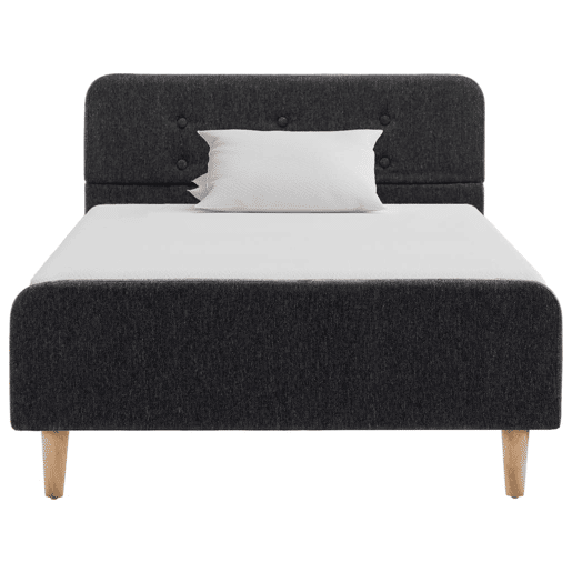 Estrutura de cama de solteiro moderno, 100x200 cm serapilheira cinzento-escuro