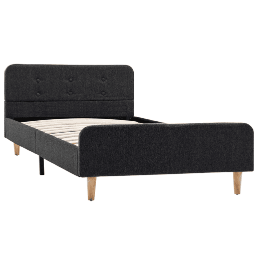 Estrutura de cama de solteiro moderno, 100x200 cm serapilheira cinzento-escuro