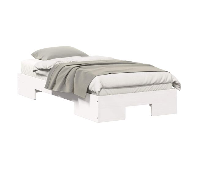 Estructura de cama individual para adultos - blanco 80 x 200 cm