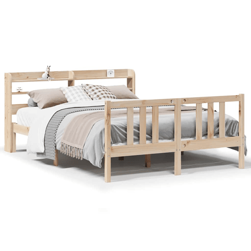 Estrutura De Cama De Casal c cabeceira - 135x190 cm pinho maciço