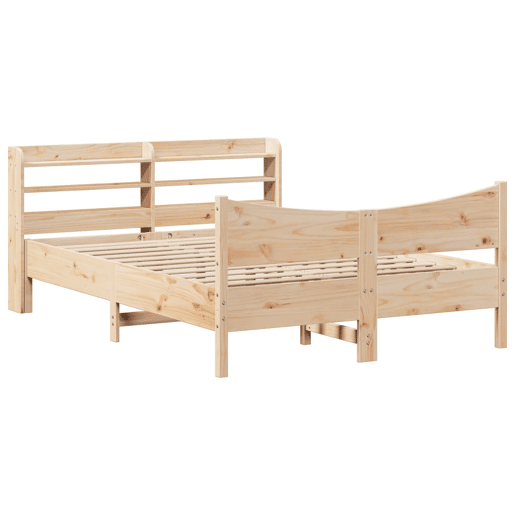 Estrutura De Cama De Casal c cabeceira - 135x190 cm pinho maciço